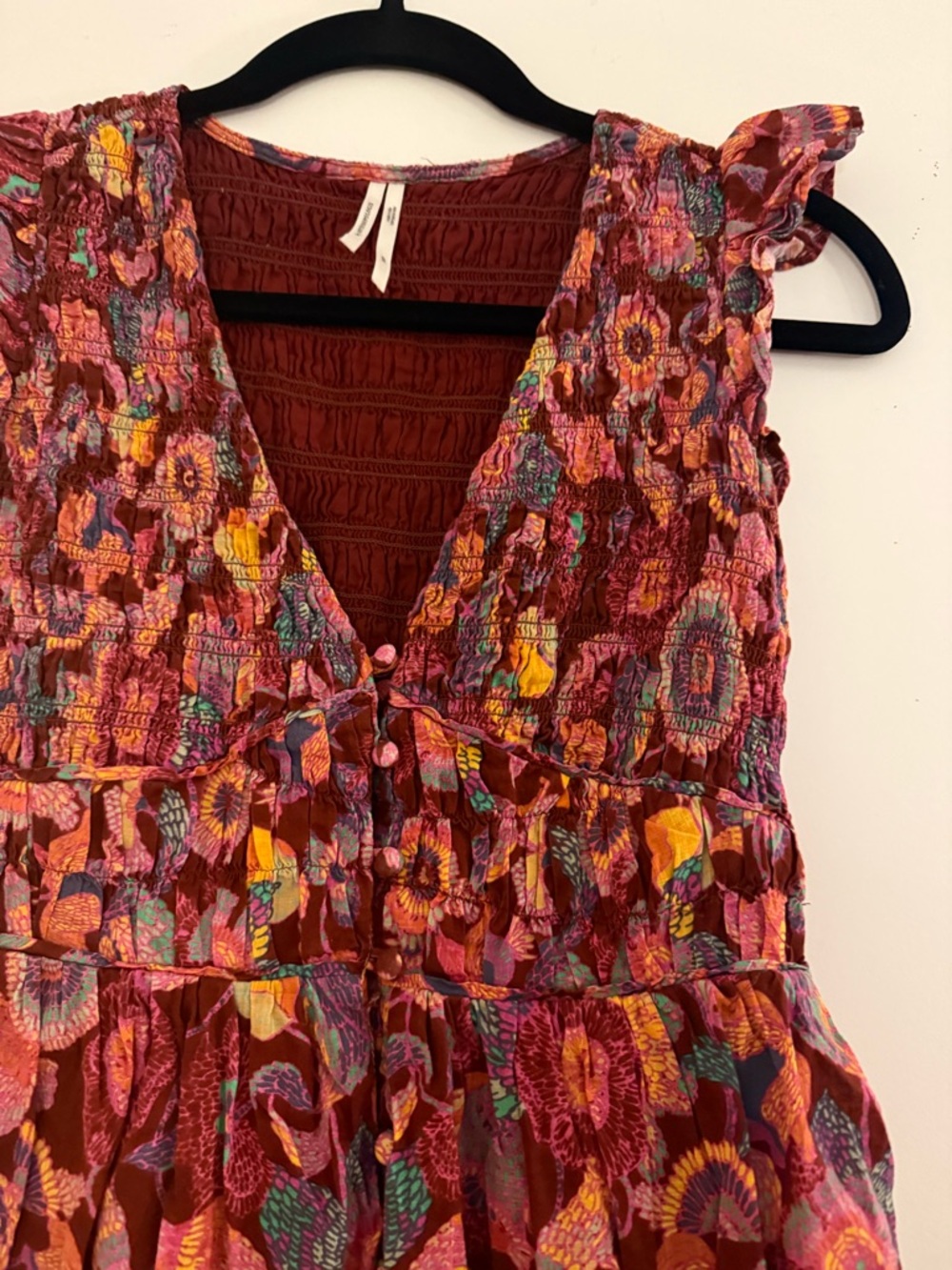Anthropologie Midi Length colorful dress with button details - Picture 4 of 4